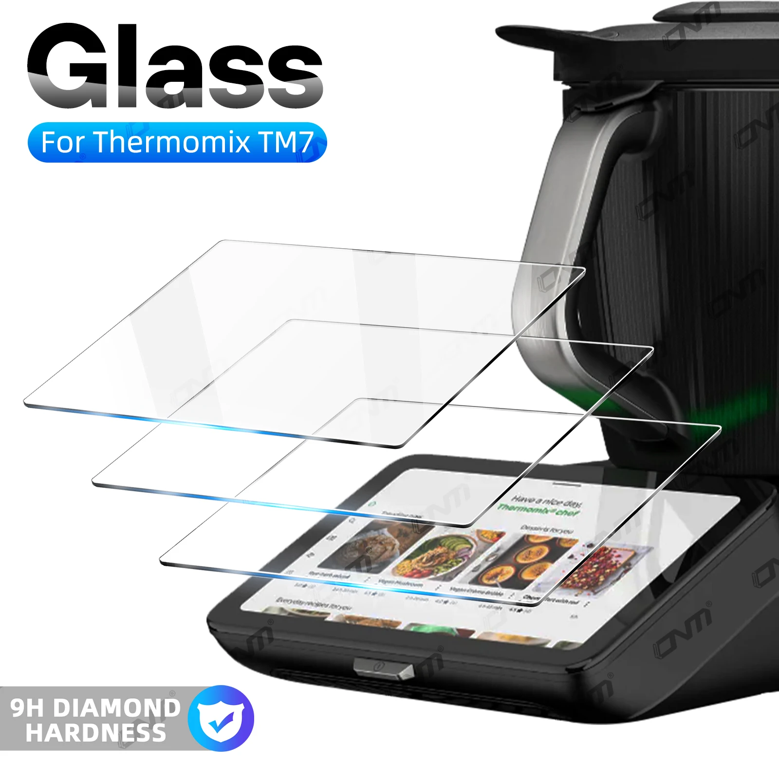 9H Tempered Glass Screen Protector for Thermomix TM7 | HD Clear Explosion-Proof | 99.9% Laser Fit | High Transparency