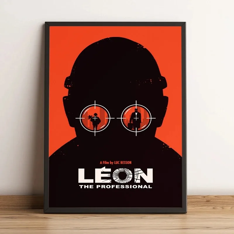 Leon The Professional Classic Movie Poster Jean Reno Natalie Portman Character Canvas Painting Wall Art Picture for Room Decor