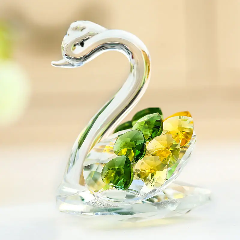 Home Decorations Crystal Swan Home Decorations Creative Ornaments Car Decorations Wedding Gifts TV Cabinet Ornaments