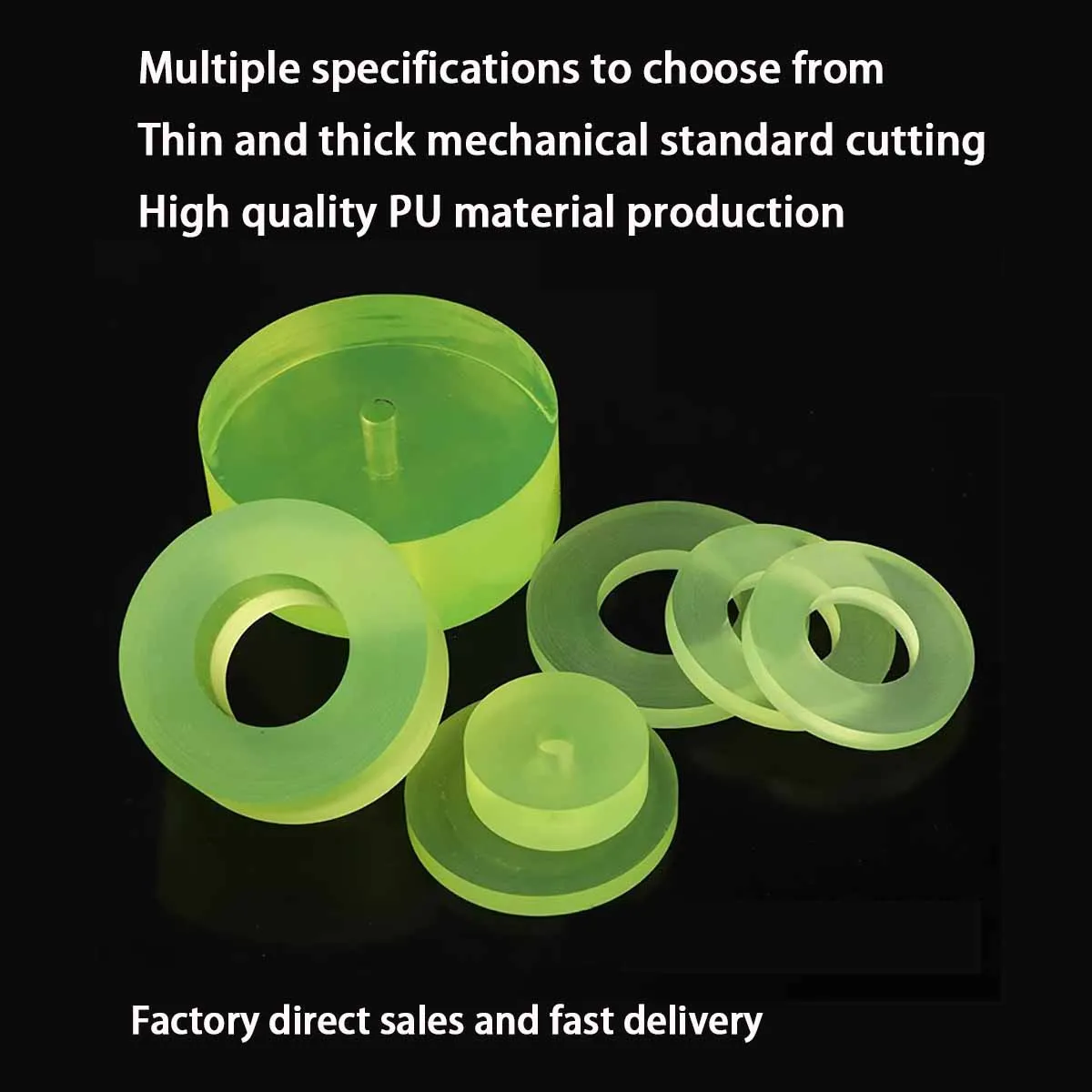 Thick 30/40/50， Id 8/12mm Polyurethane Pu Buffer Pad, High-Strength Rubber Shock Absorber Pad, Punching Pad Beef Tendon Pad Be