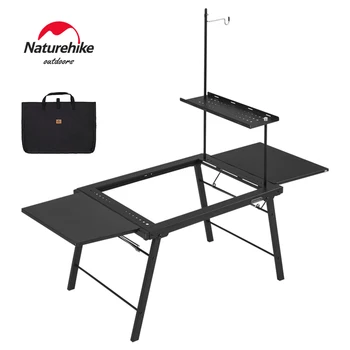 네이처하이크 야외 IGT 테이블 휴대용 캠핑 데스크탑, 걸이식 선반, 바베큐 그릴, IGT 접이식 테이블, 피크닉 테이블 세트