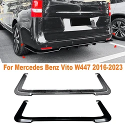Rear Bumper Lip Diffuser Spoiler Splitter Protector Car Styling Auto Accessory Decoration For Mercedes Benz Vito W447 2016-2023