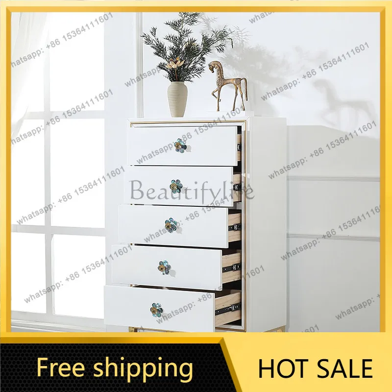 LD American light luxury bedroom chest of drawers simple modern living room storage cabinet