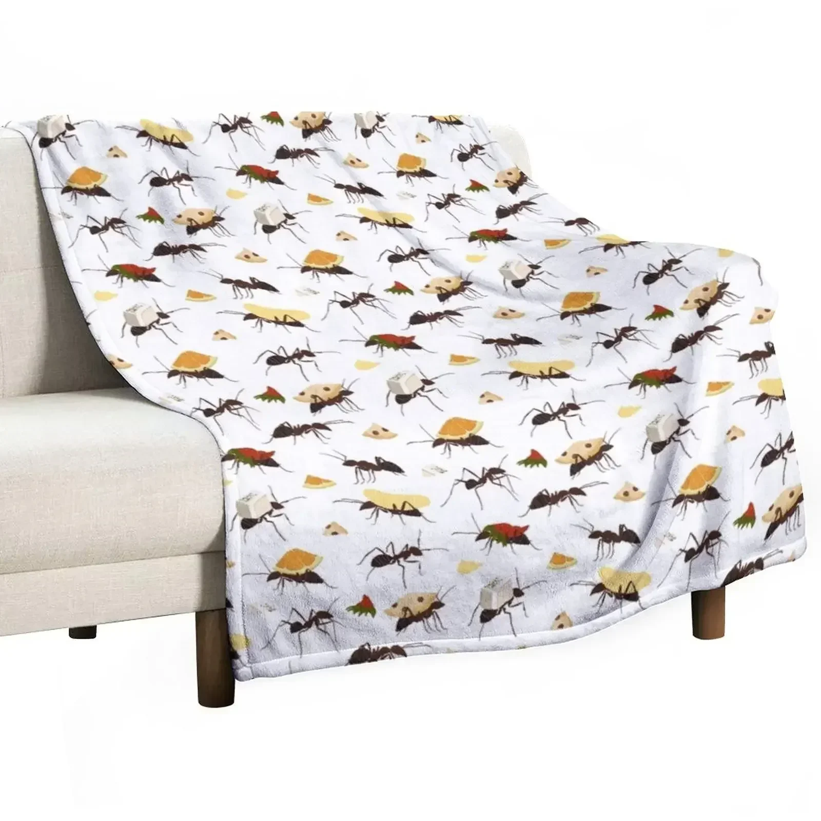 

Ants Carrying Snacks Throw Blanket Furrys For Sofa Thin Baby Bed covers Blankets