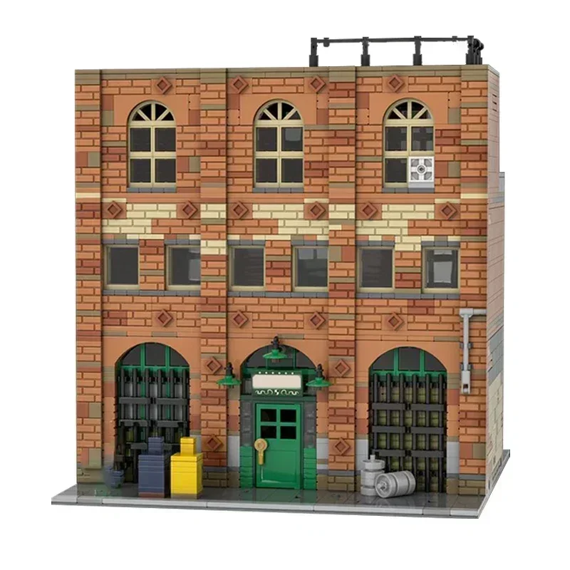 مدينة شارع عرض نموذج Moc قوالب بناء الفيلم الشهير حانة التكنولوجيا وحدات كتل هدايا عيد الميلاد اللعب لتقوم بها بنفسك مجموعات الجمعية