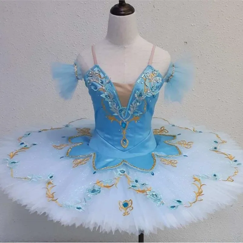 Factory High Quality Custom Size Adult Performance Ombre Blue Professional Ballet Tutu