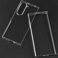 Hard Plastic Case For Samsung Galaxy Z Fold 7 6 5 4 3 2 Shockproof Clear Front Back Cover Bumper Protective Shell Transparent