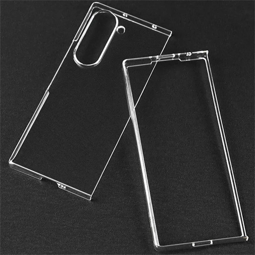 Hard Plastic Case For Samsung Galaxy Z Fold 6 5 4 3 2 Shockproof Clear Front Back  Cover Bumper Protective Shell Transparent