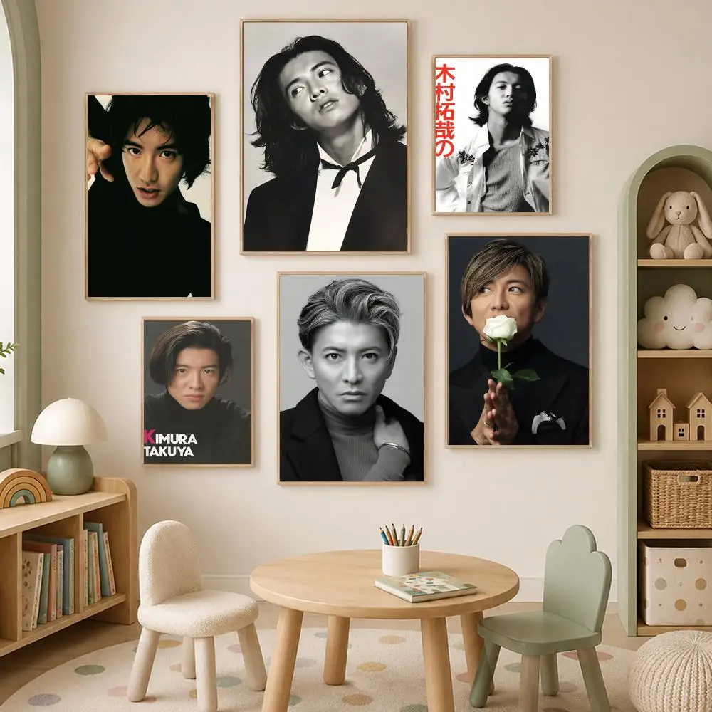 Actor Takuya Kimura Poster Self-Stick HD PP paper Wall Art Poster, Waterproof Decor for Bedroom, Living Room and Home