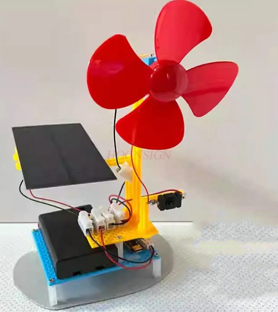 1 set Solar energy storage table fan scientific experiment, children's handmade small production, physics material package