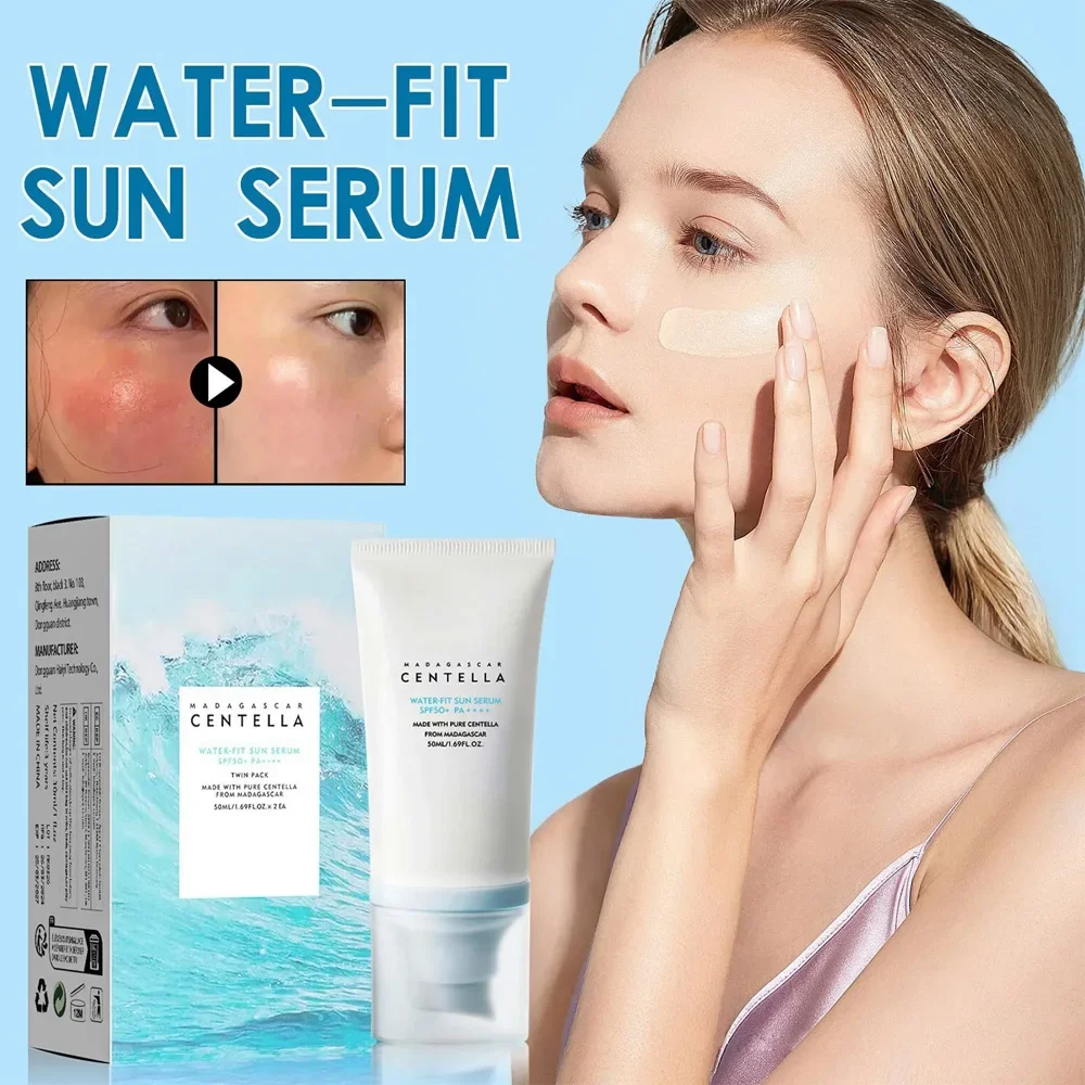 50+ Gesichts-Sonnenschutz Centella Protector Solar Sunblock Hautaufhellungscreme Koreanische feuchtigkeitsspendende Schutzpflege Körper-Sonnenschutz