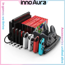 innoAura Switch Controller & J-Cons Charger, Organizer Station, Switch Storage for Games, TV Dock, Compatible with NS & OLED