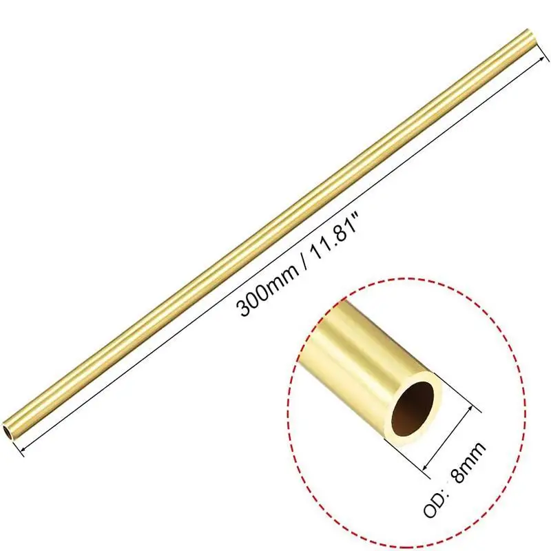 1 pcs Brass Tubes Length 20/30/50cm Diameter 2/3/4/5/6/7/8/9/10/12/14/16/18/20mm Brass Tubes Wall Cutting Tool Parts