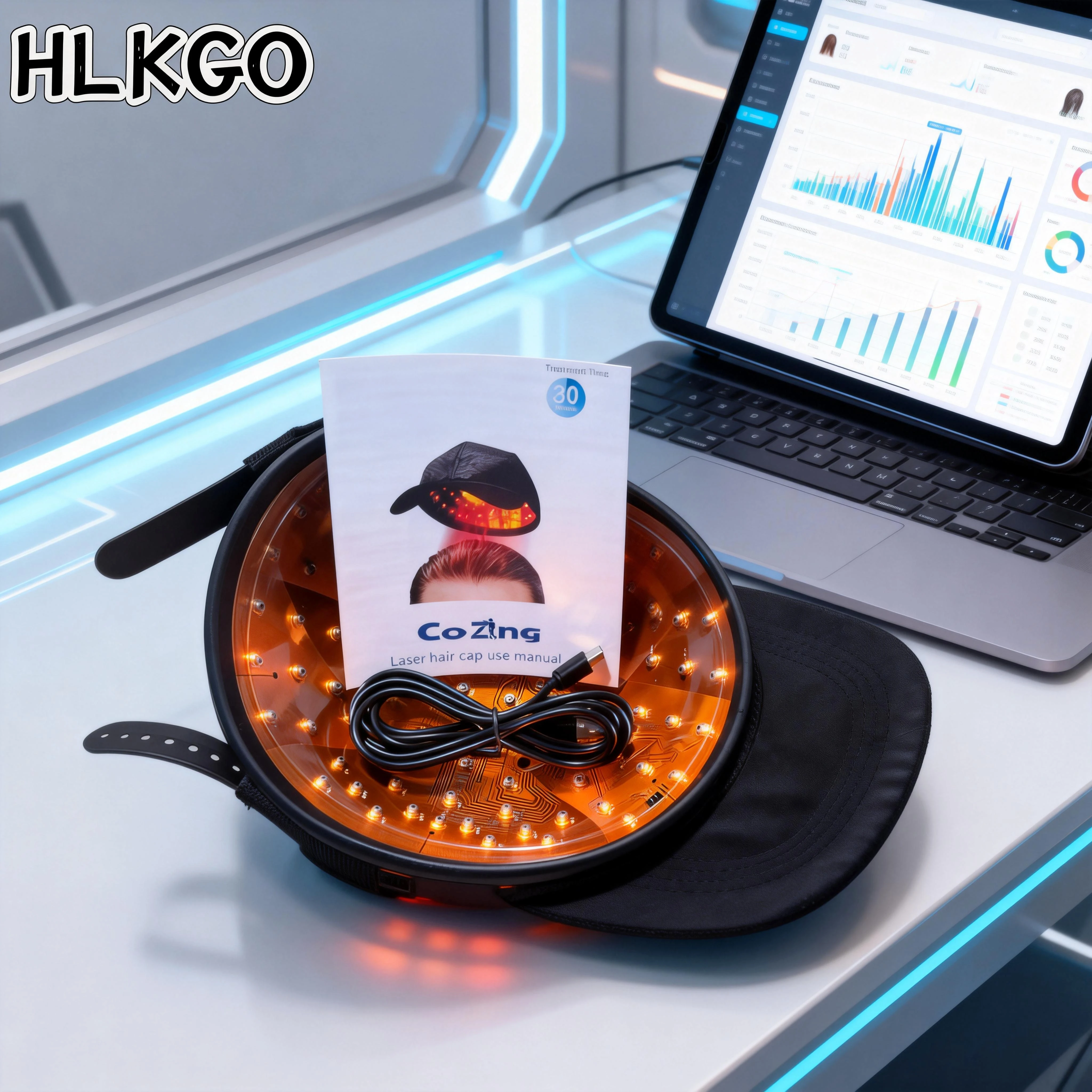 

Лазерная шапка для роста волос с 96 лазерными диодами, терапевтическая шапка LLLT, устройство против выпадения волос для домашнего использования