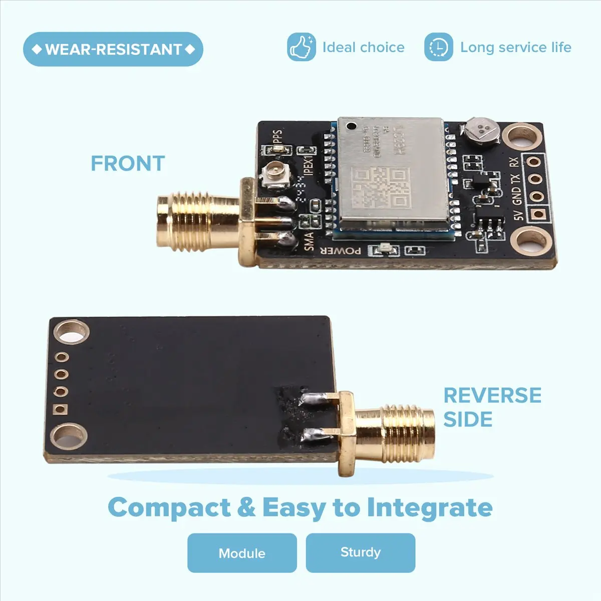 A821Z Rtk Base Station Board Lc29H Dual Band L1 L5 High Positioning Module Output Rtcm Data Lc29Hba Reliable Quality