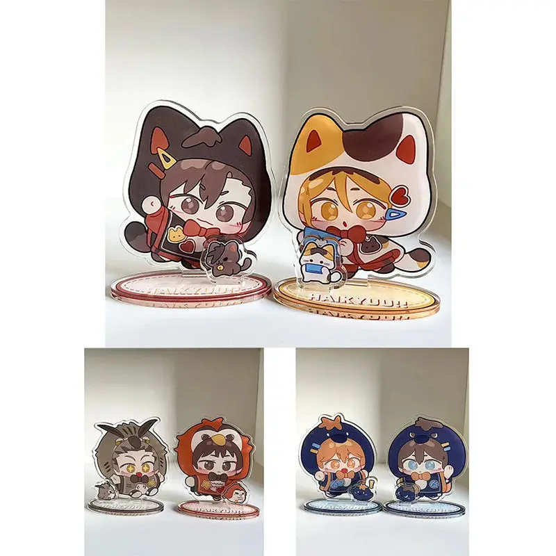 Haikyuu 5Cm Q-Version Hinata Shoyo Tobio Kageyama Standing Plates Cartoon Mini Double Plug Design Anime Ornament Children Gift