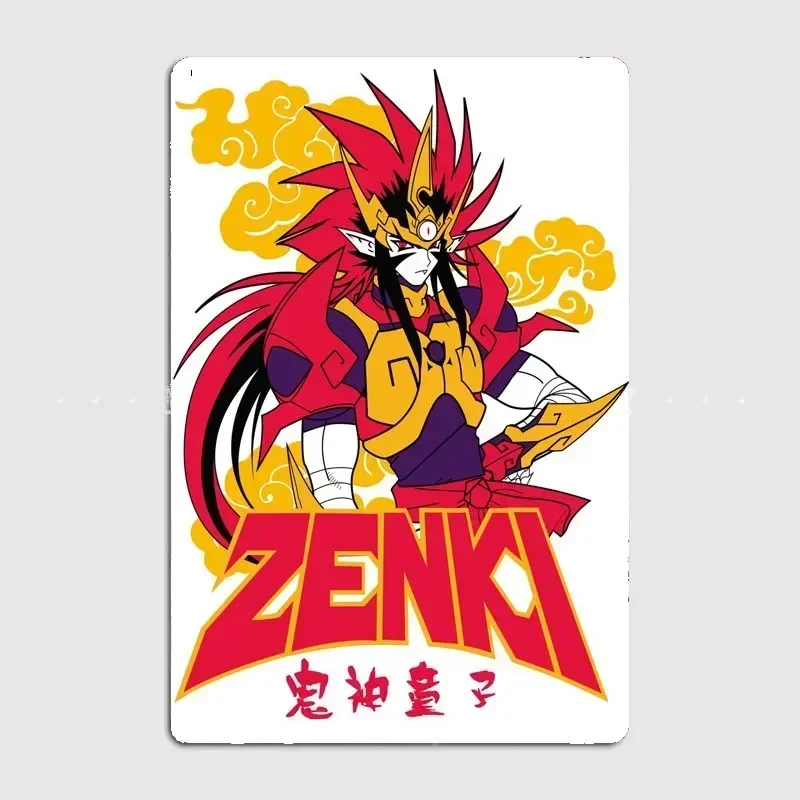 ملصقات فنية كرتونية جمالية حديثة من Demon God Child Zenki على قصدير معدني، زخرفة كلاسيكية وعالية الجودة لمحبي الرسوم المتحركة