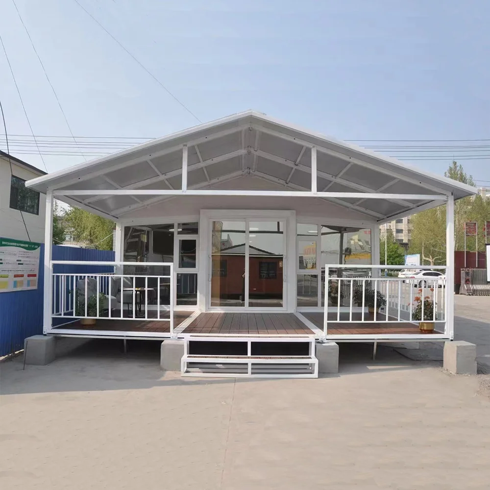 Double Wing Expandable Container House, Simple Quick Consolidation Room, Office, Coffee Shop, Restaurant With Terrace
