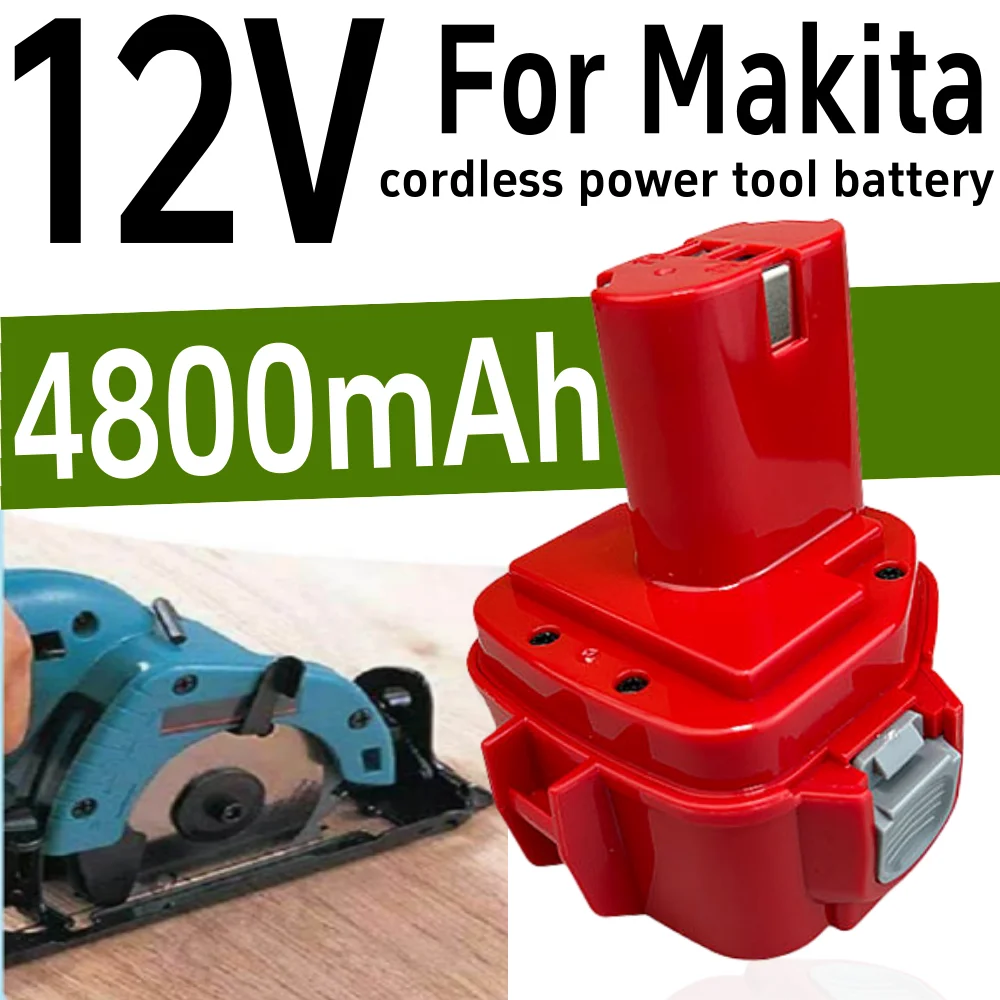 

Replacement Battery for Makita 12V 4800mAh Ni MH Rechargeable Battery Power Tools Bateria PA12 1220 1222 1235 1233S 6271D L50