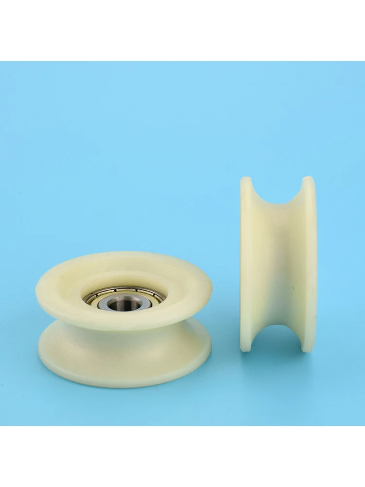 4Pcs 10x56x23mm wrapped plastic 6000zz bearing nylon wheel U-groove wheel Dongyang injection molding machine safety door
