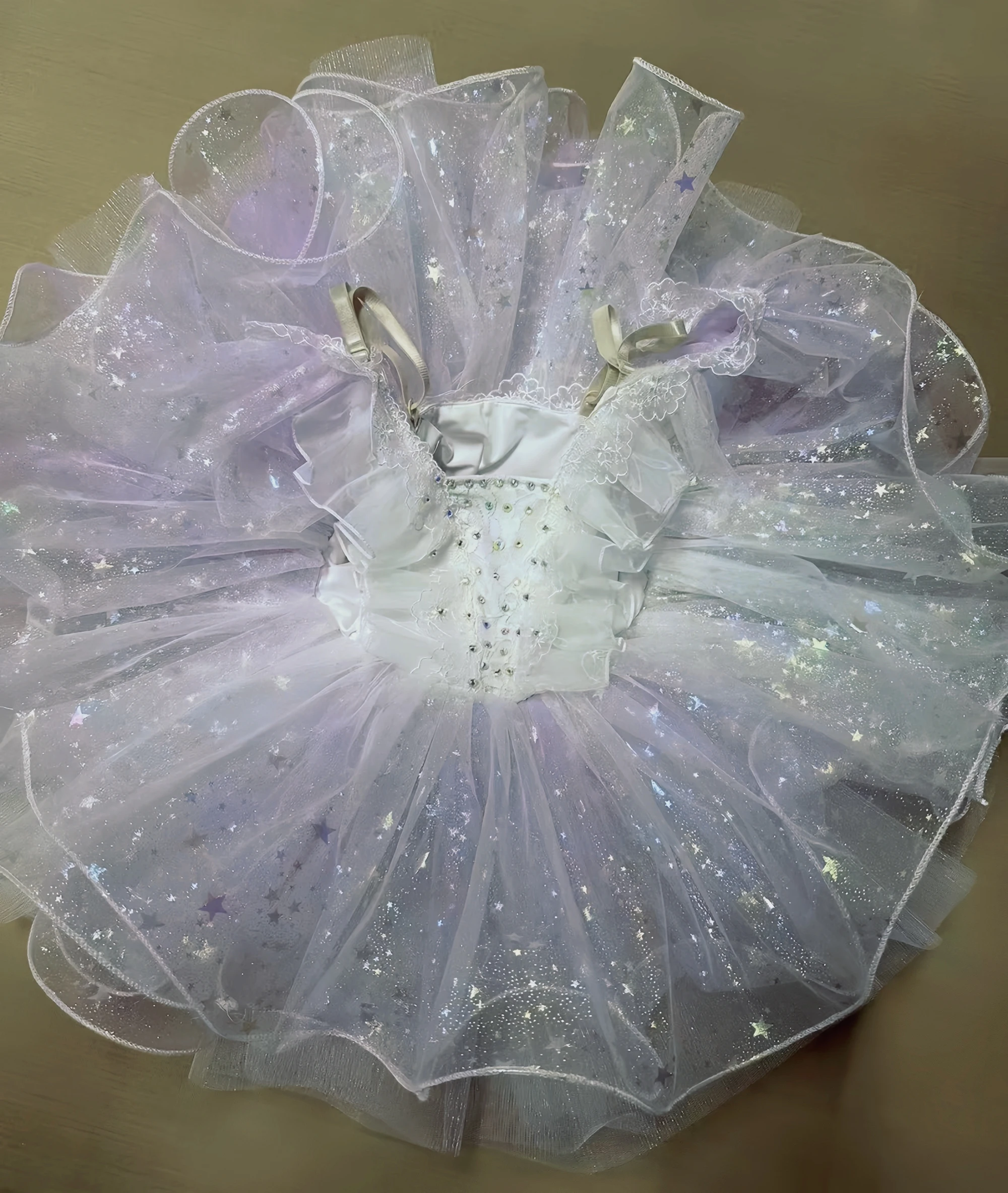 

New Kids Cat Ballet Tutu Skirt Dance Dress Girls Modern Dance Skirts Performance Clothes Sequin Princess Dress Dance Wear
