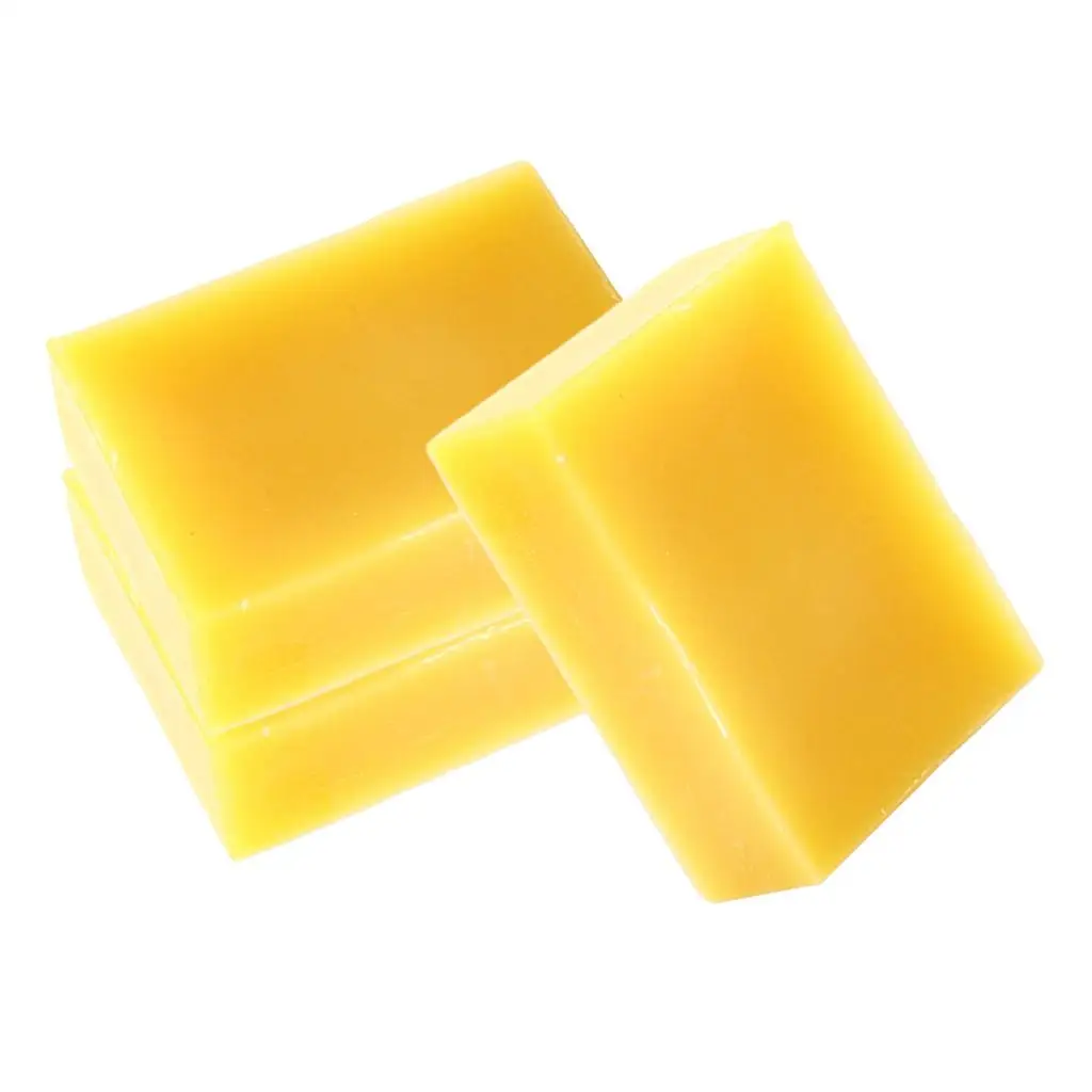 Pack 3 Pieces 45g Natural Beeswax Wax Block Jewelry Wood Furniture Floor Stamp Polishing Wax Home Cleaning Wax