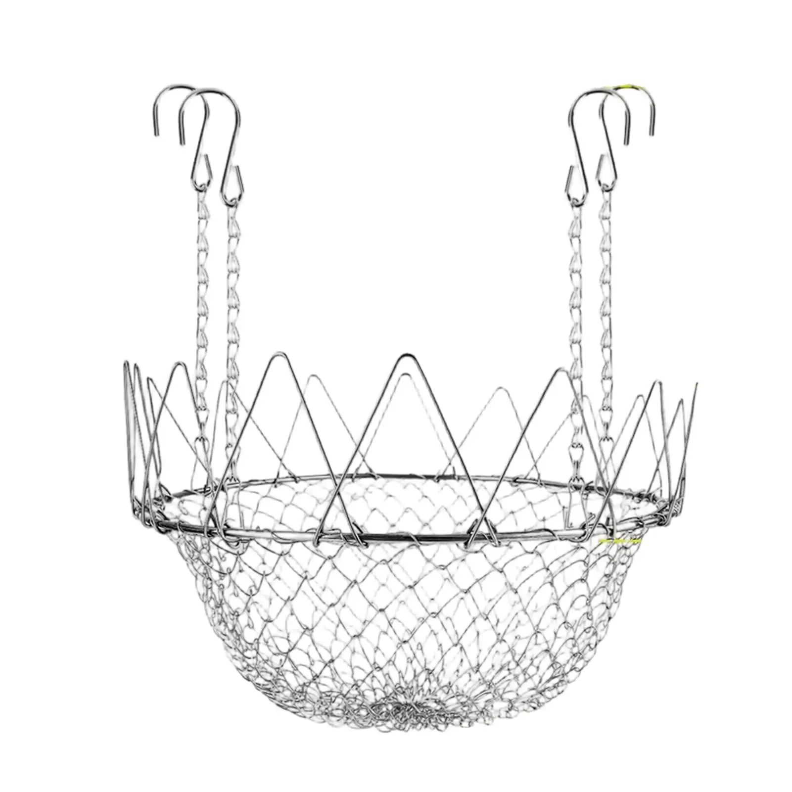 Metal Hanging Flower Basket Chain Hanging Planter Basket Adjustable Plant Holder for Balcony Garden Patio Flower Pot Decoration