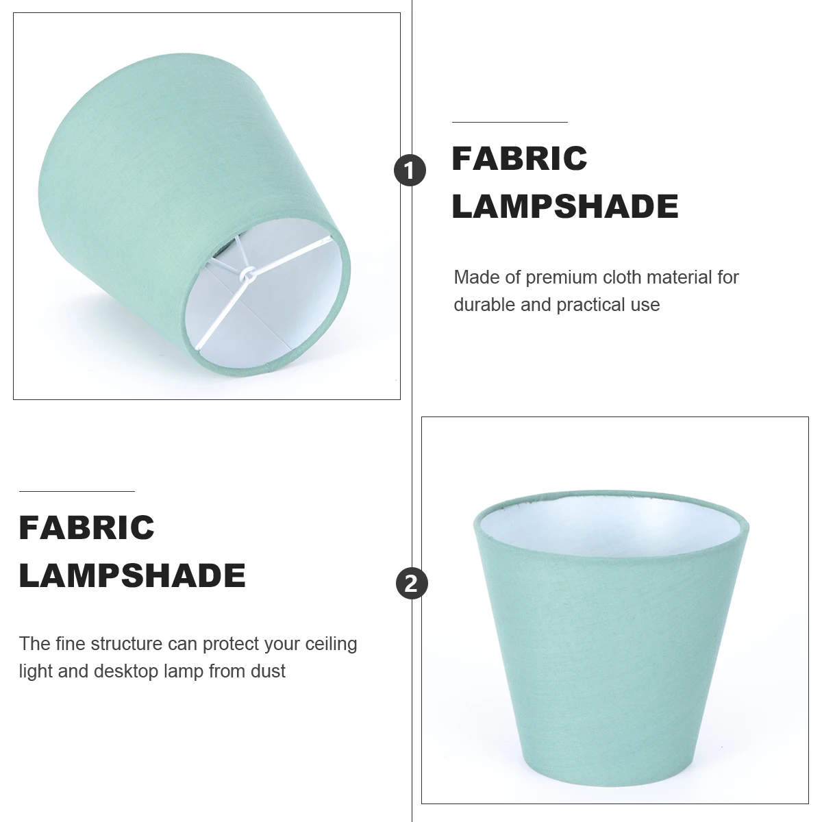 

Fabric Lampshade Green Cloth Table Lamp Cover Bedroom Living Room Lighting Accessories Linen PVC Dust Proof Warm Atmosphere