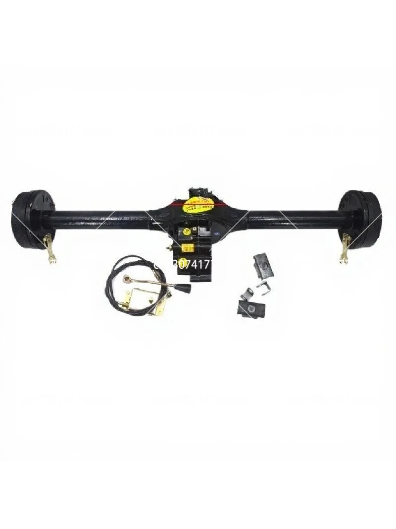 Electric tricycle rear axle assembly, high-speed motor, drum brake, gear transmission unit