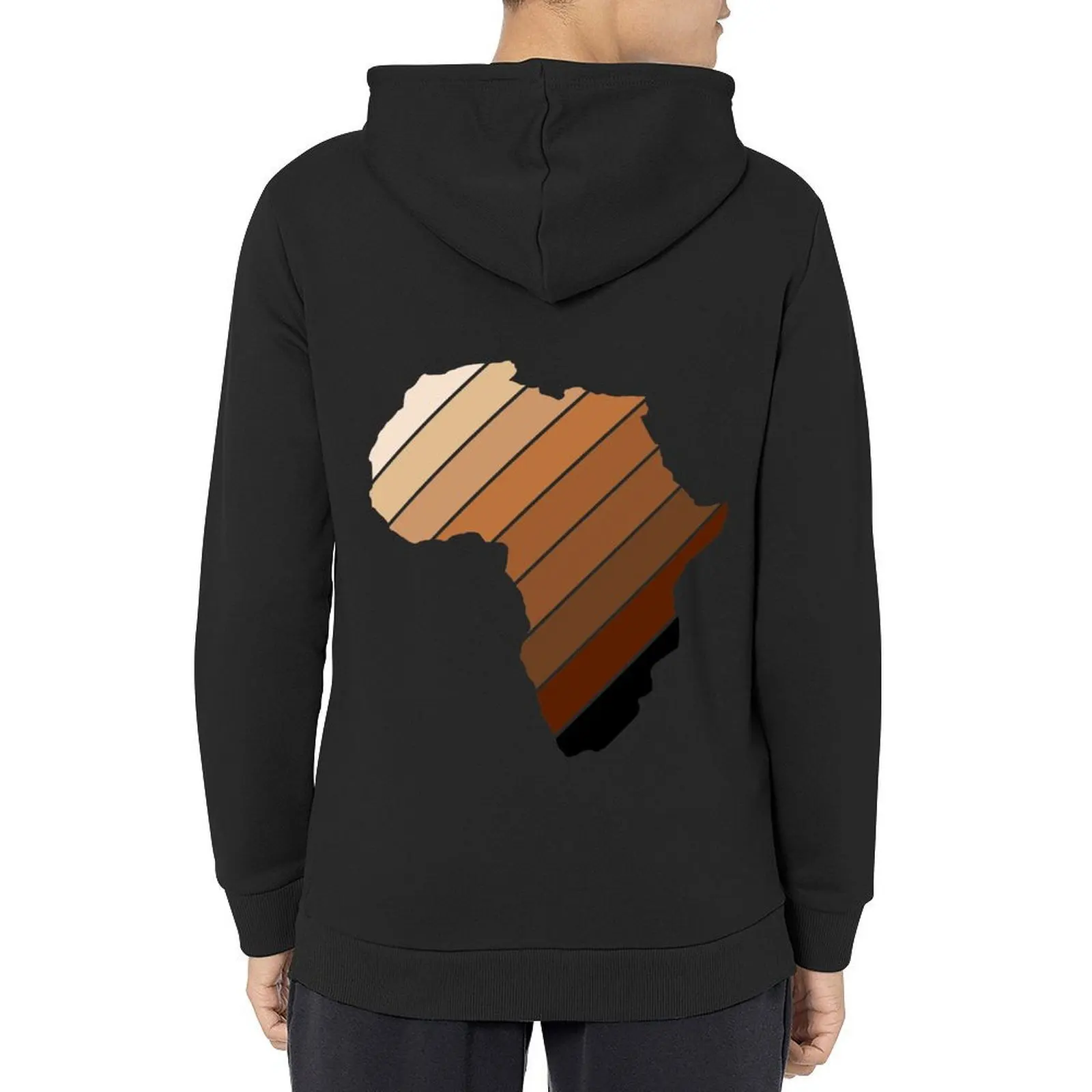 

Africa Continent Melanin Brown Stripes Shades Shirt Hoodie hooded shirt men's clothes graphic t shirts men tracksuits