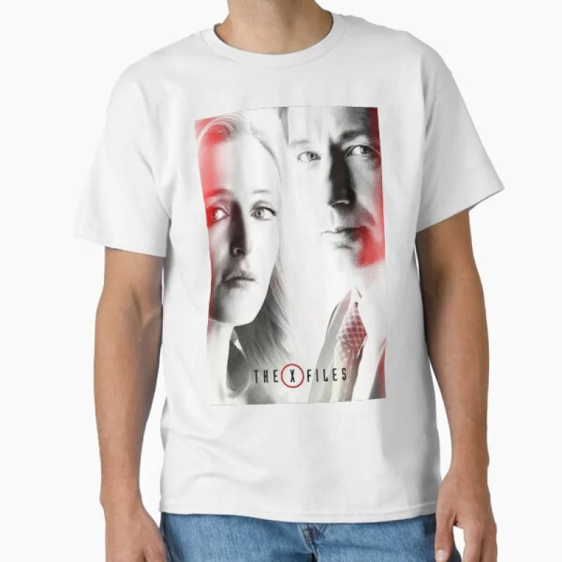 

0305 Vintage Sci fi tv series The X Files Trust No One Gift t shirt Retro Alien movie Graphic clothes All size tops S-6XL
