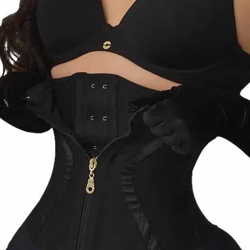 

Button-Up Zip-Up Corset Top Postpartum Corset Waist Trainer Body Shaper Shaping Tank Top Ultra Waist Girdle Fajas Colombiana