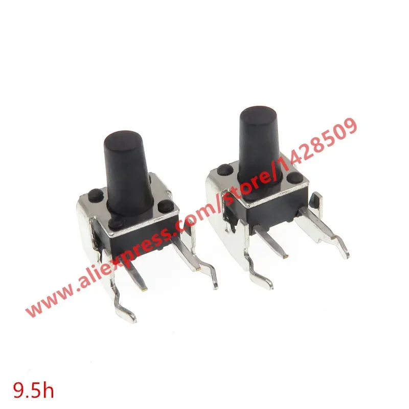 400pcs/lot Tact Switch 6*6*9.5mm button switch touch switch side by 2 feet with fixing bracket