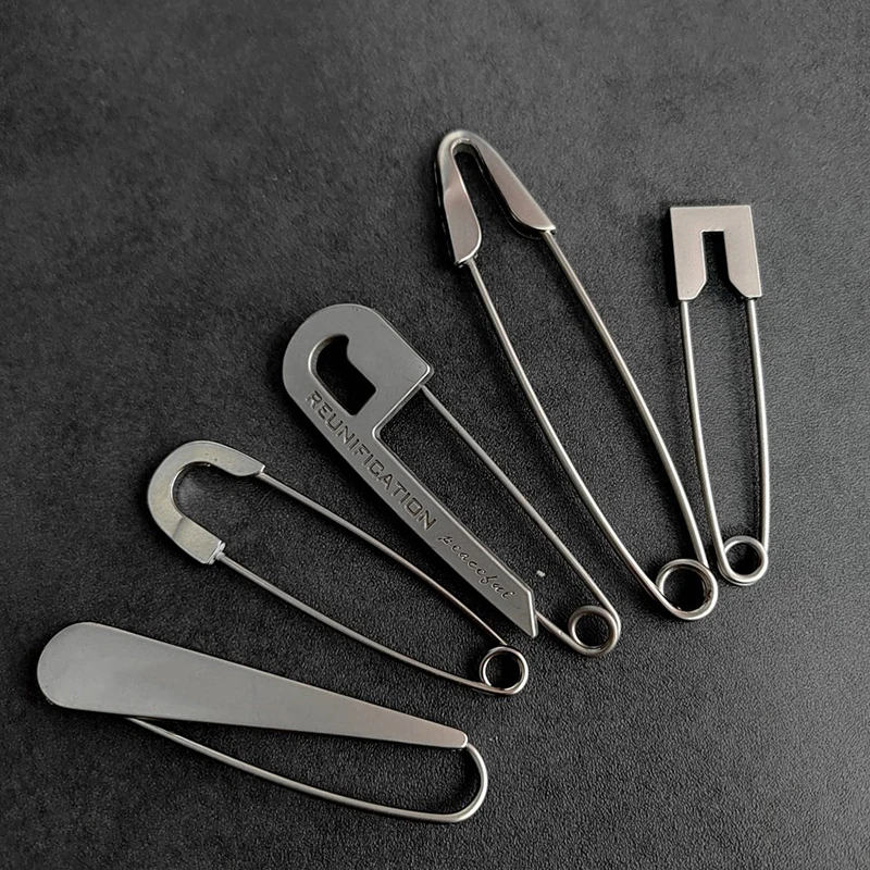 Trendy Large Pins For Clothing Metal Safety Pins Jeans Dress Scarf Adjustable Pins Accessories
