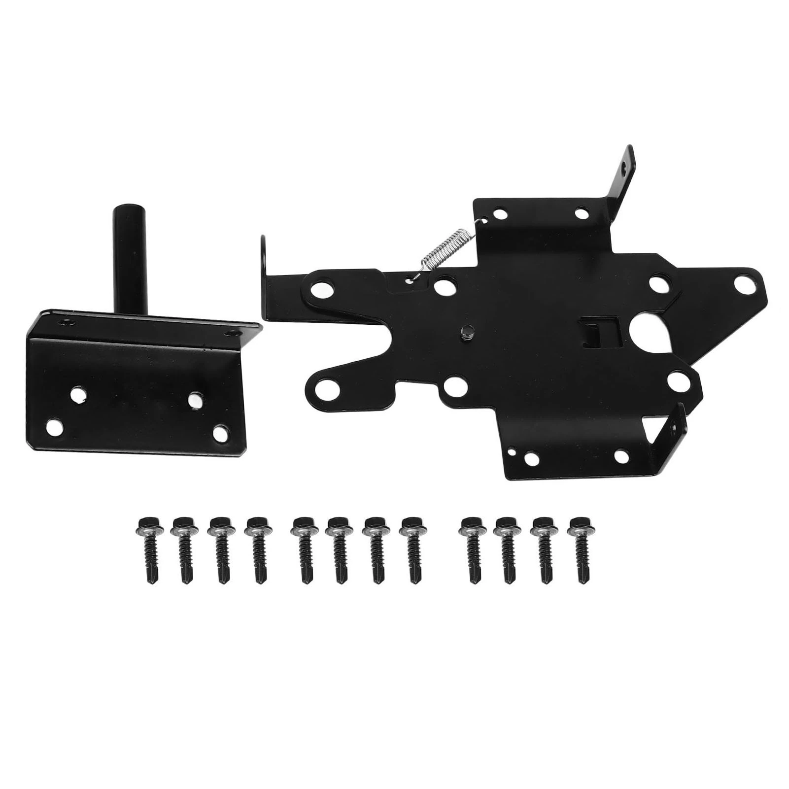 

Self Locking Gate Latch with Screws Stainless Steel Lever Type Door Latch Lock for Outdoor Fence Garden Window Black