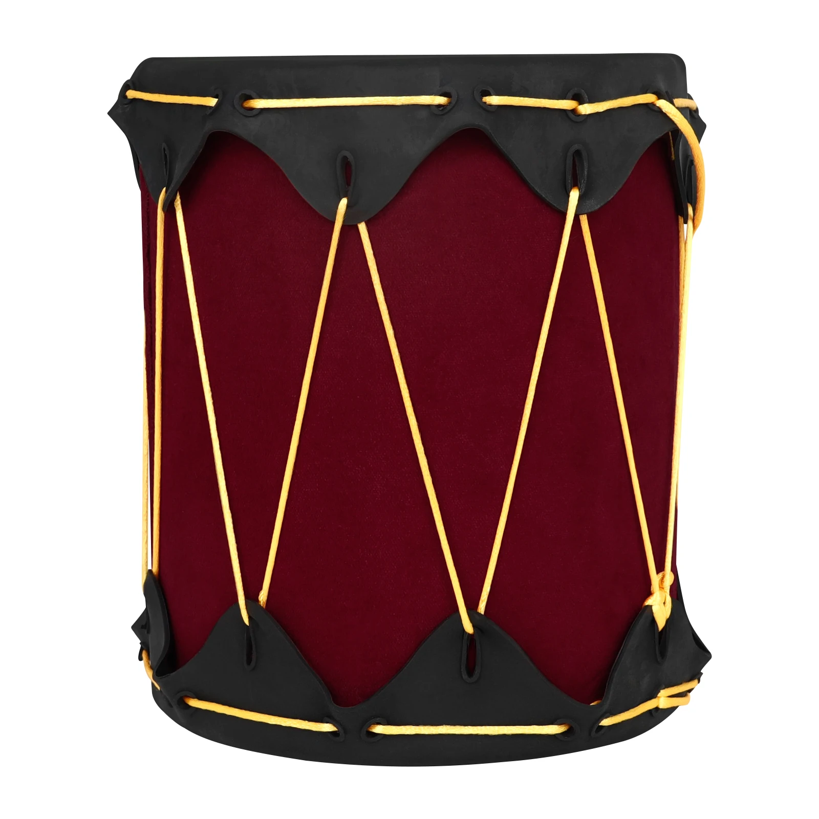 M MBAT Indian Hand Drum Tambourine Rubber Skin With Lanyard Portable Durable Percussion Instrument Comes With Drumsticks