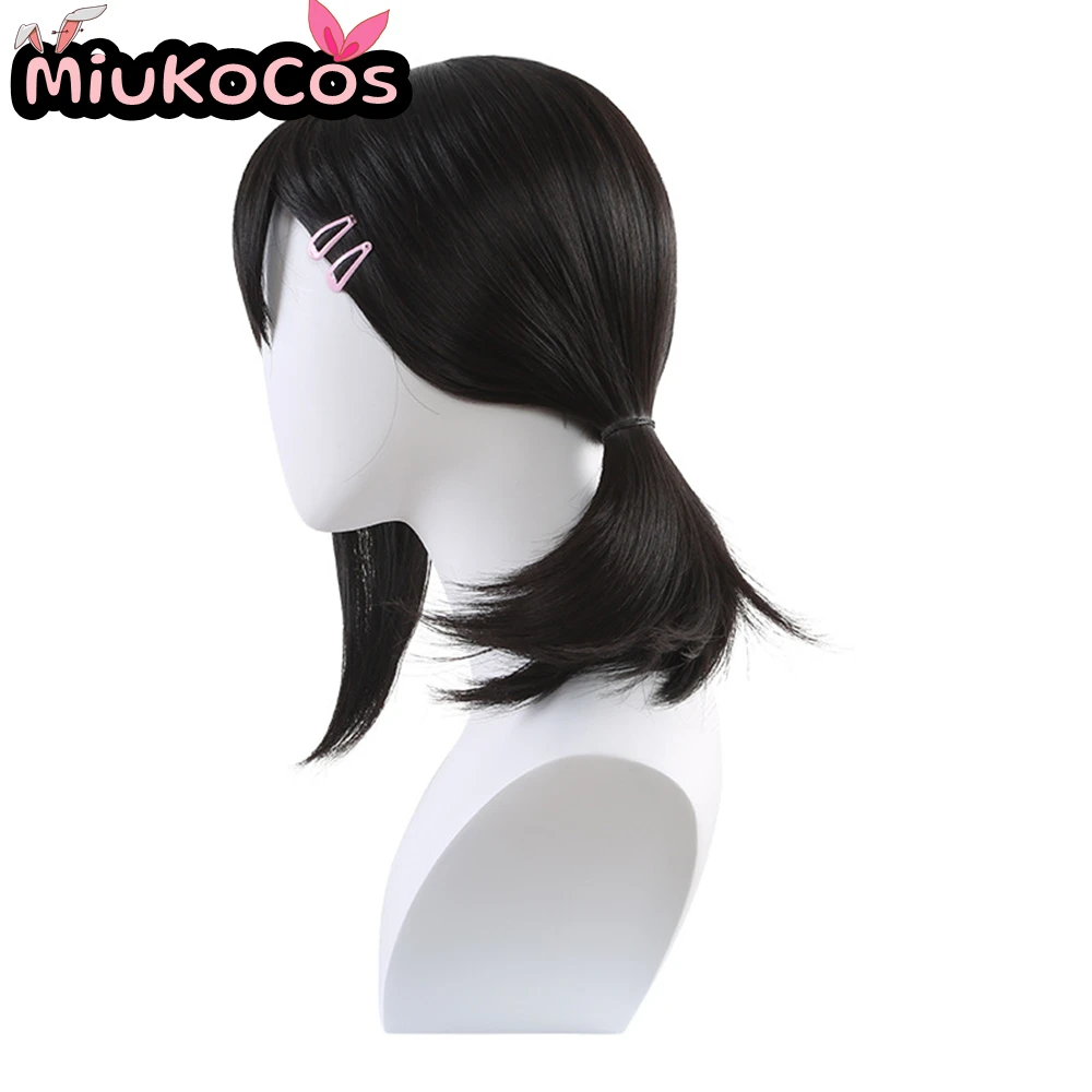 متوفر في المخزون Kobeni Higashiyama شعر مستعار تأثيري مع دبوس الشعر MiukoCosplay أنيمي بالمنشار رجل تأثيري