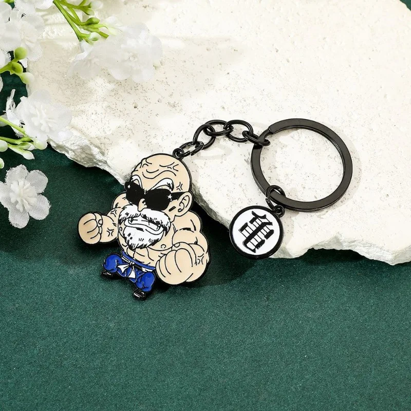 Dragon Ball Peripheral Goku Keychain Japanese Cartoon Anime Turtle Immortal Zinc Alloy Keychain Decoration Pendant Holiday Gift