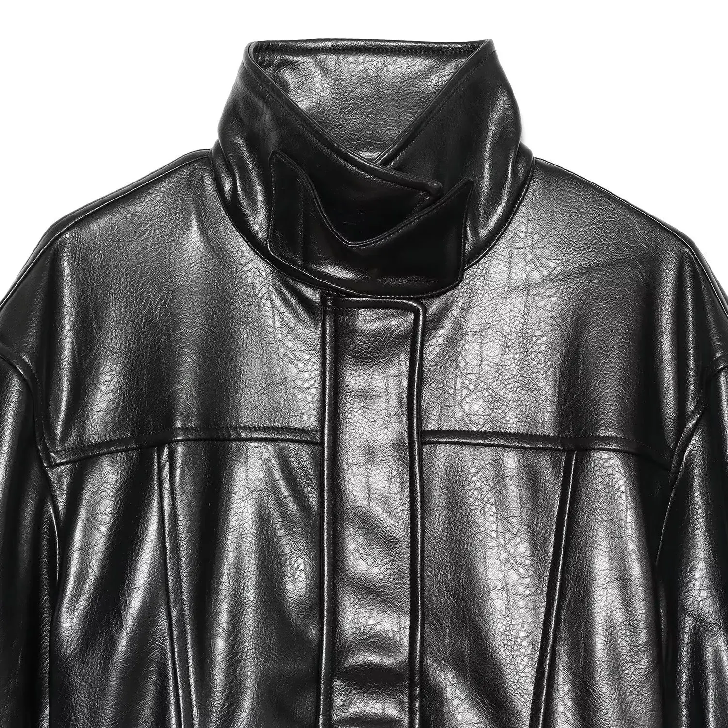 Fashionable Versatile ZR Women's Stand Collar Coated Jacket Summer New Arrival Polyester Standard Fit Long Sleeve Regular Length