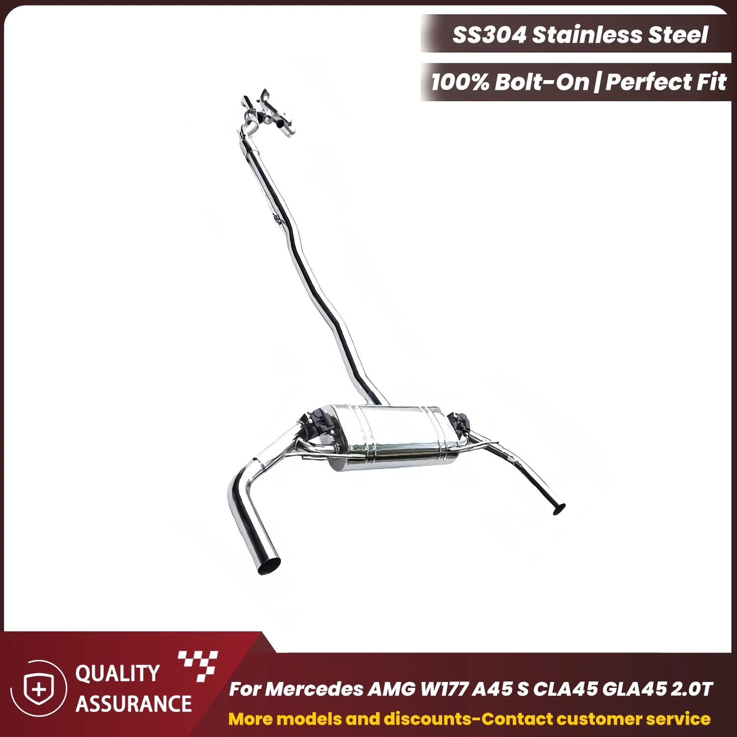 

ECCF Valvetronic Catback Exhaust For Mercedes AMG W177 A35 S CLA35 GLA35 2.0T Aggressive Exhaust Sound Performance Upgrade