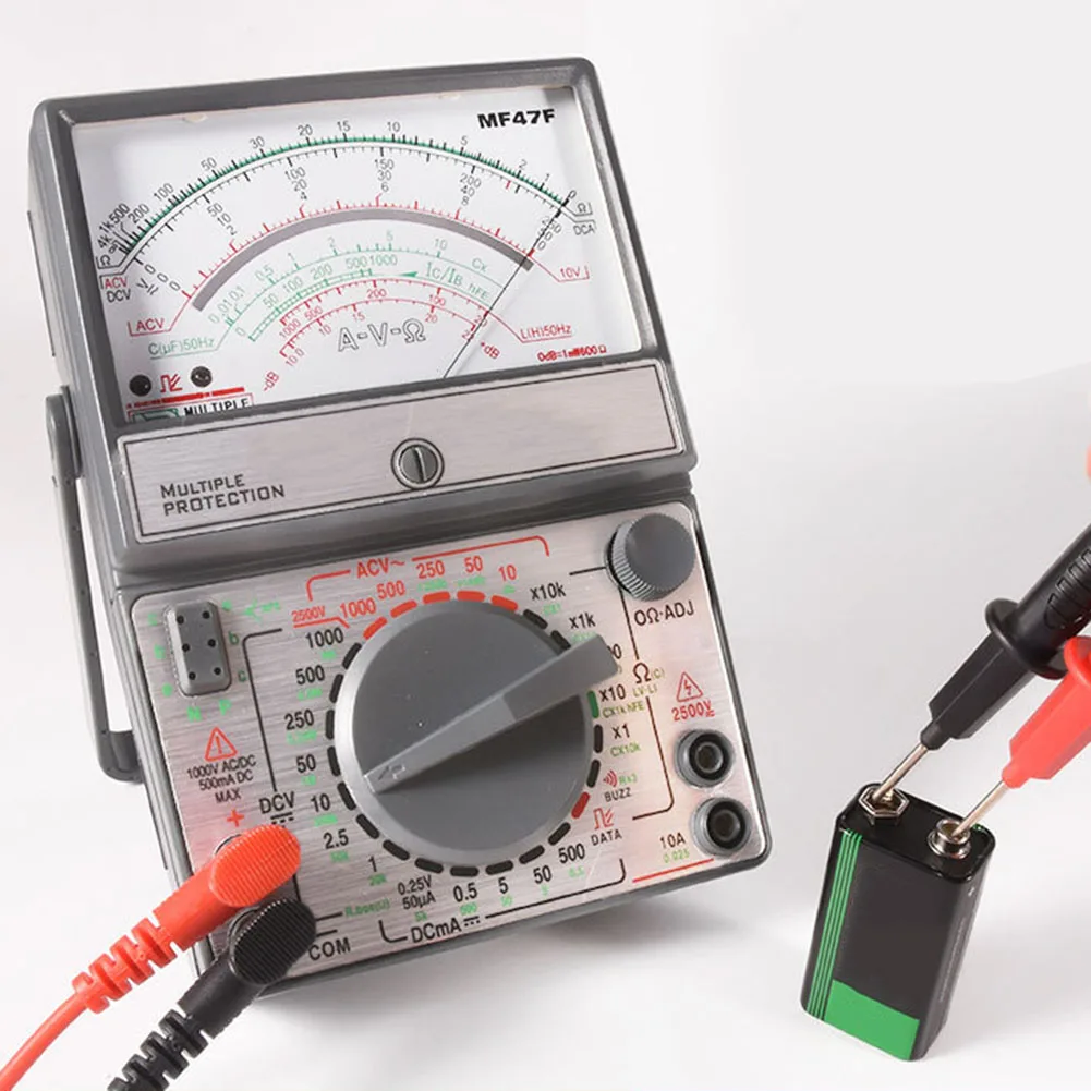 MF47F Industrial Grade Analog Multimeter for Electrical Appliance Repair and Field Testing without Battery Required