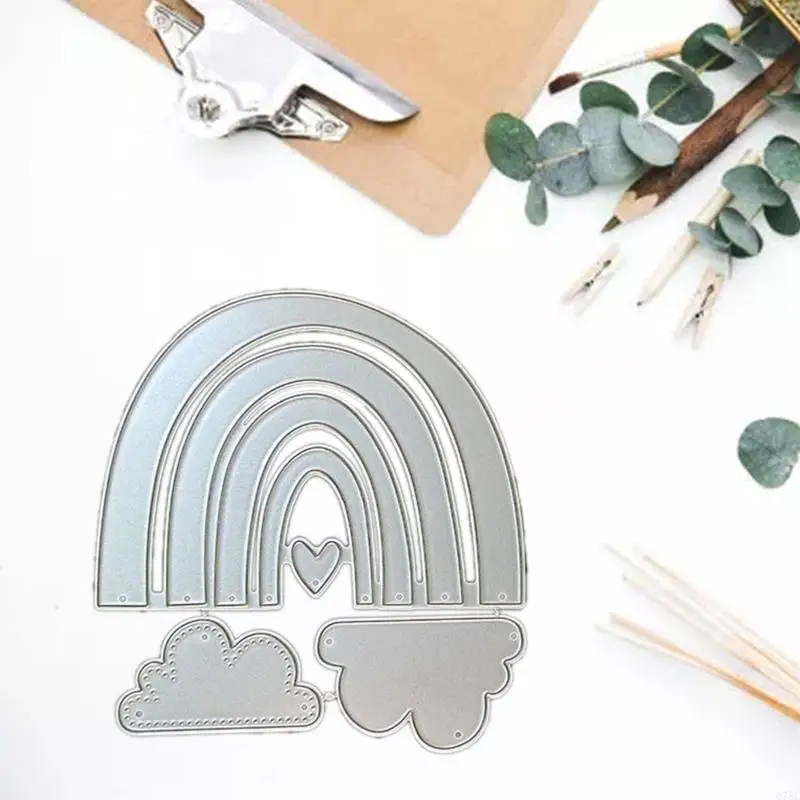 U75C الكربون الصلب القطع يموت المعادن قوس قزح السحابة الحب قلب القالب المقطوعة لقالب لبطاقات DIY لصنع سكرابوكينغ stencil