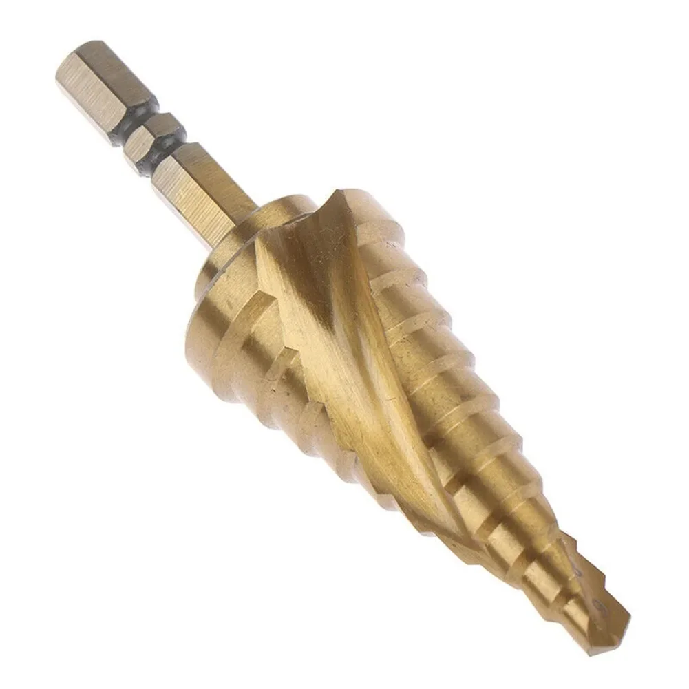 6-25mm HSS Step Drill Bit Hex Shank Electric Drill tools Spiral Fluted Step Cone Drill Hole Cutter Drilling Plastic Metal Wood
