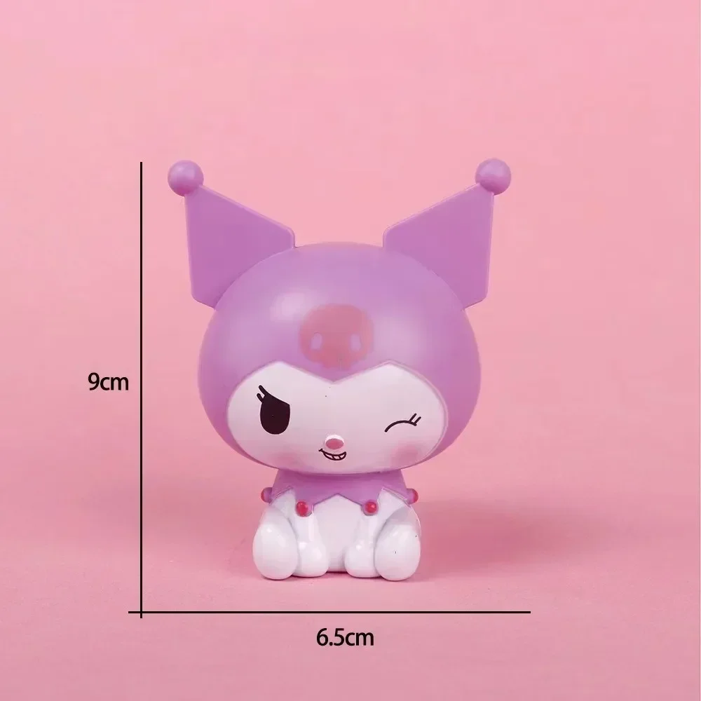 Kawaii Sanrio Anime Figure Doll Hello Kitty Cinnamoroll Kuromi Doll Cute DIY Cake Desktop Decorations Toys Gifts for Childrens