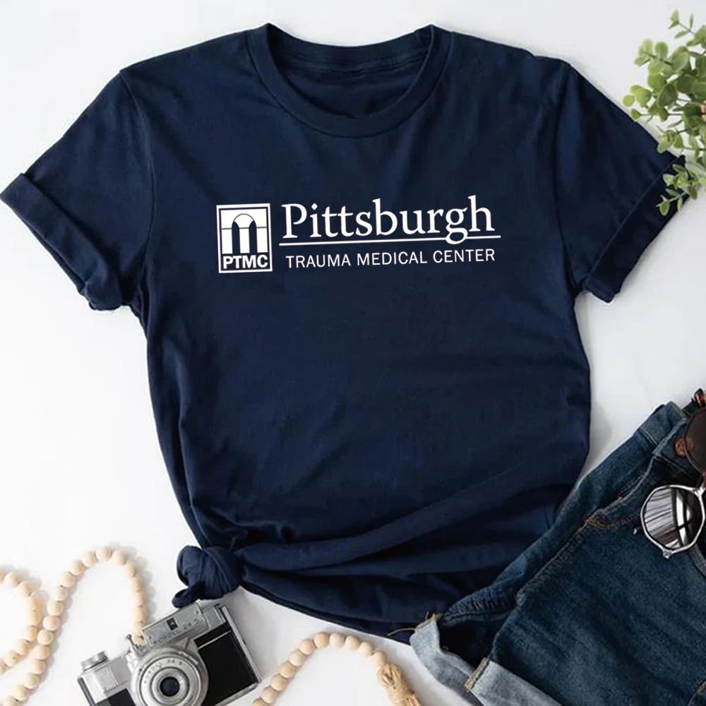 The Pitt TV Series T-shirt PTMC Shirt Retro Tv Short Sleeves Tops Funny Doctor Tee Unisex Summer Casual Tees Nurse Tee Fans Gift