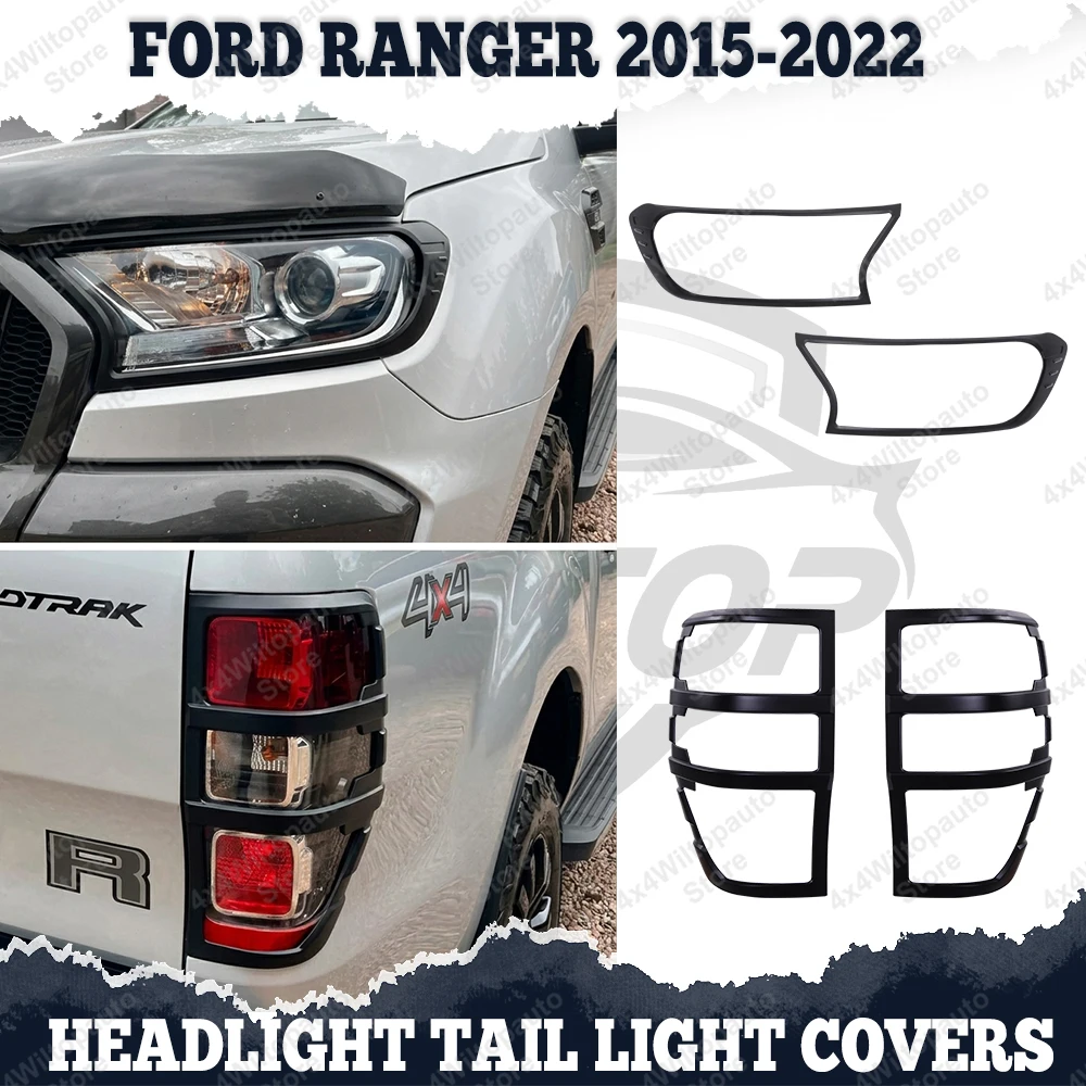 Capa Protetora para Faróis e Lanternas Traseiras para Ford Ranger T7 T8 2015-2022 Wildtrak XLT XLS Sport