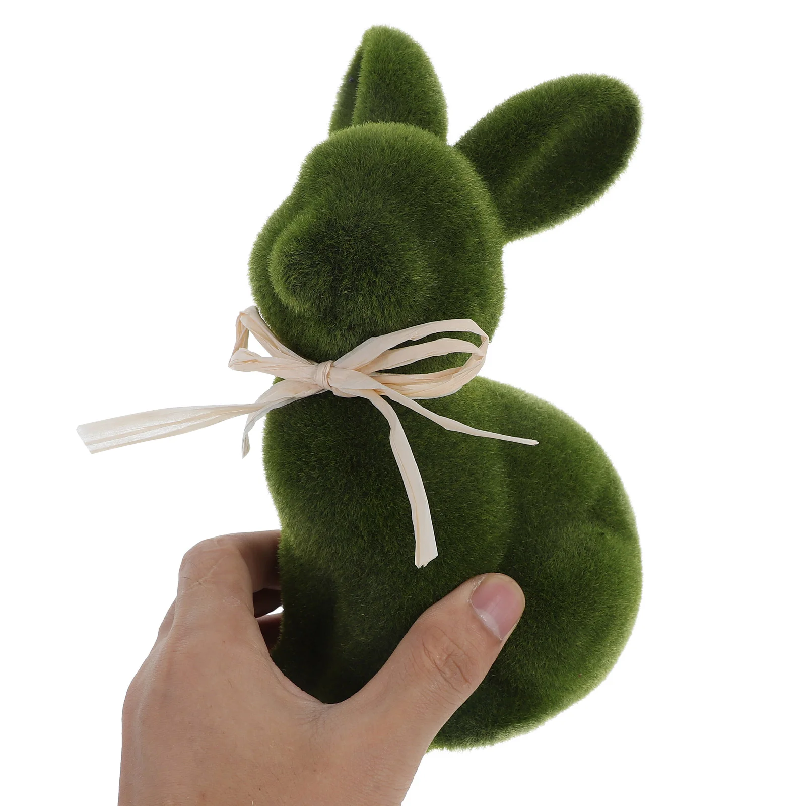 Easter Bunny Figurine Artificial Flocking Foam Rabbit Ornament For Garden Decoration Rabbit Statue For Easter Party Decoration