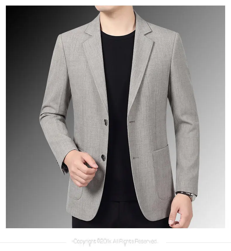30% Leinen-Blazer - Stilvoller Business-Anzug für Herren im Britischen Gentleman-Stil, Trendiger Atmungsaktiver und Vielseitiger Casual-Blazer – Detail 15