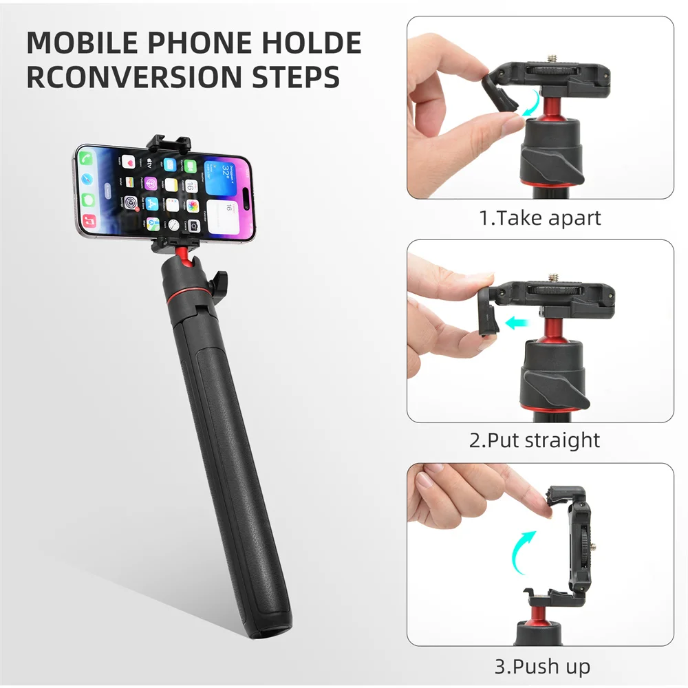 2024 58inch Extend Livestream Tripod Stand with Phone Mount Holder Vertical Shooting for Iphone 15 14 Phone DSlR Camera Tripods