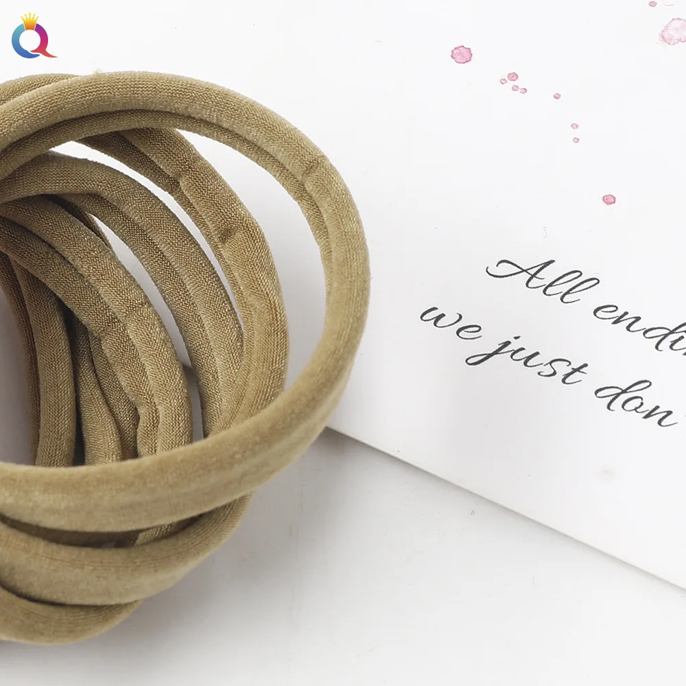 Simple Solid Color Seamless Scrunchie Foundation High Elastic Rubber Band Hair Towel Loop Head Rope